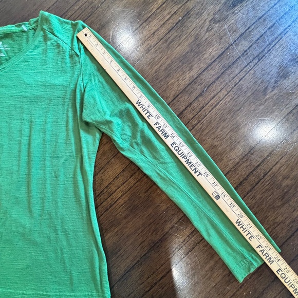 Seg'ments 100% merino wool v-neck long sleeve top size L - Picture 11 of 12